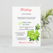 Weddenschap Limoen Orchid Wedding Flowers Kaart (Staand voorkant)