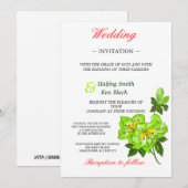 Weddenschap Limoen Orchid Wedding Flowers Kaart (Voorkant / Achterkant)