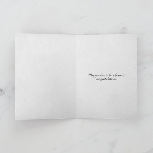 Weddenschap-lint en gouden hartenkaart kaart (Binnen)