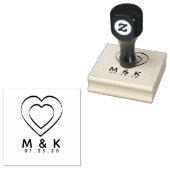 Weddenschap Logo ribbon Heart Self Inking Rubberstempel (Gestempeld)