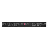 Weddenschap Logo Roze Heart Couples Datum voorvech Lint (Voorkant)