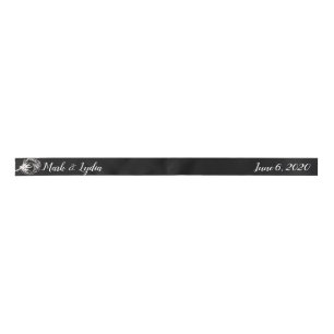 Weddenschap Logo Roze katoenkatoenparen Naam Plant Lint