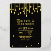 Weddenschap Luxury Invitation Gold Foil Sjabloon (Voorkant)