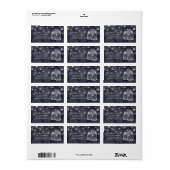Weddenschap Mason Jars String Lights Navy Blue Etiket (Full Sheet)
