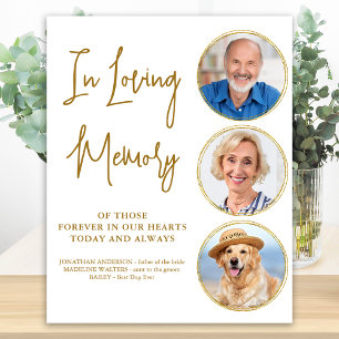 Weddenschap Memorial Elegant Gold Loving Memory Fo Poster