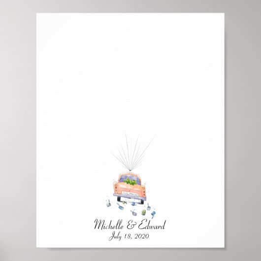 Weddenschap met autofingerprint Guest Book - Gewoo Poster (Voorkant)