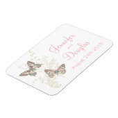 Weddenschap met de datum butterflies magnet magneet (Linkerzijde)