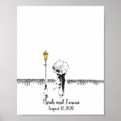 Weddenschap met een paar vingerafdrukken poster (Voorkant)