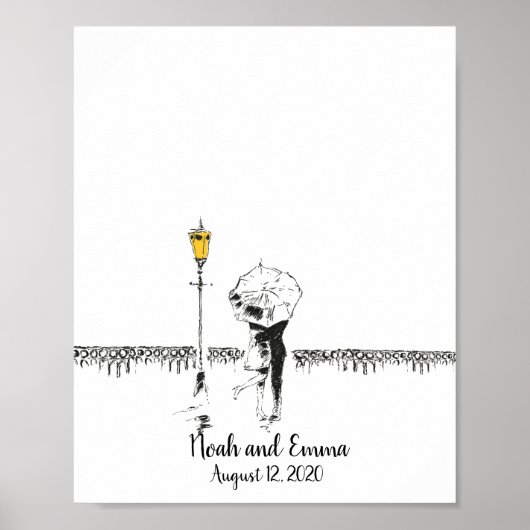 Weddenschap met een paar vingerafdrukken poster (Voorkant)