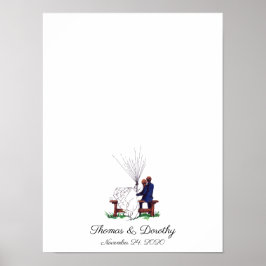 Weddenschap met een paar vingerafdrukken poster