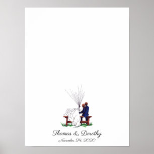 Weddenschap met een paar vingerafdrukken poster