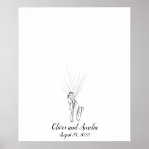 Weddenschap met een paar vingerafdrukken poster