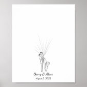 Weddenschap met een paar vingerafdrukken poster (Voorkant)