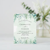 Weddenschap met eucalyptus-vlooienbos briefkaart (Staand voorkant)