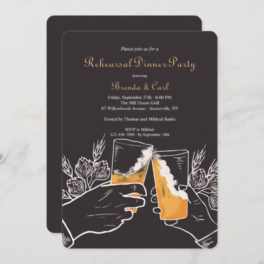 Weddenschap met feestdag kaart (Voorkant / Achterkant)