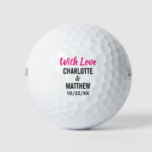 Weddenschap met liefde golfballen