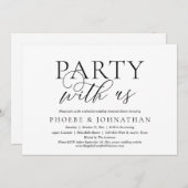 Weddenschap met ons uitgenodigd kaart (Voorkant / Achterkant)