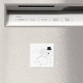 Weddenschap met recessioneel paar magneet (Insitu (Vaatwasser))