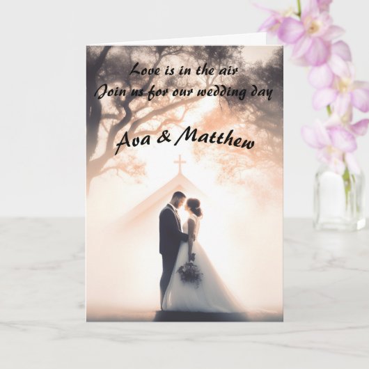 Weddenschap met stijl en elegantie kaart (Orchidee)