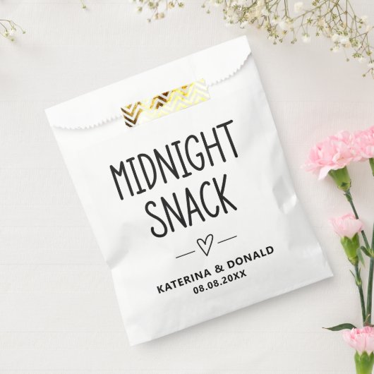 Weddenschap Midnight Snack Favor Bag Bedankzakje (Gezegeld)