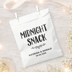 Weddenschap Midnight Snack Favor Bag Bedankzakje