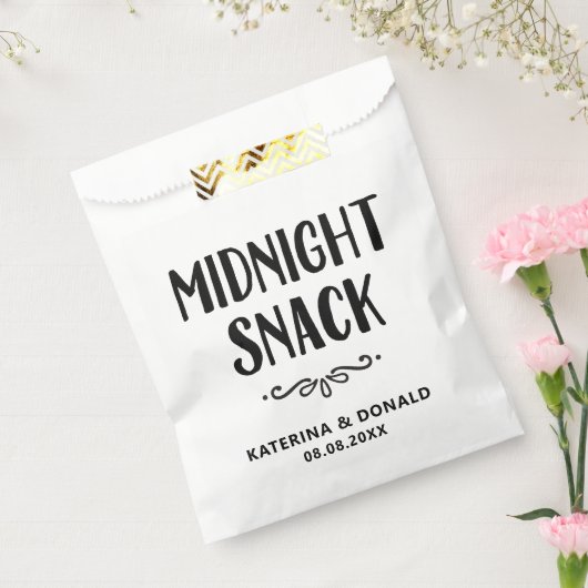 Weddenschap Midnight Snack Favor Bag Bedankzakje (Gezegeld)
