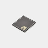 Weddenschap  Modern Black Gold Pineapple Couple Post-it® Notes (Schuin)