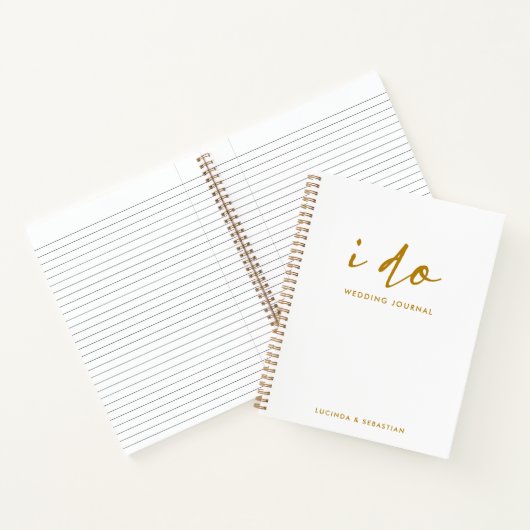 Weddenschap | Moderne minimale goud- en witgoud Notitieboek (Binnen)