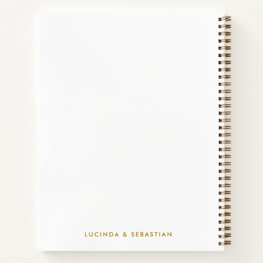 Weddenschap | Moderne minimale goud- en witgoud Notitieboek (Achterkant)
