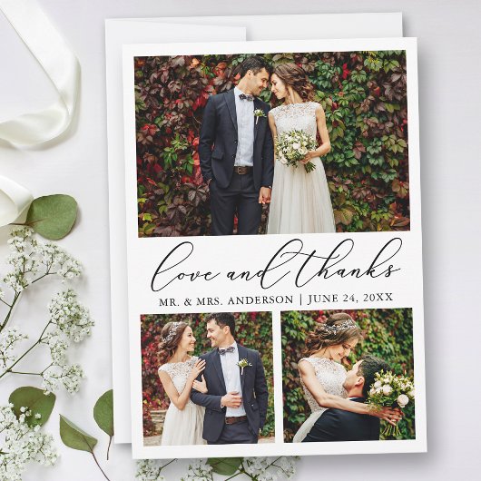 Weddenschap Moderne Minimalistische Calligrafie 3 Bedankkaart