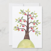 Weddenschap Monogram Apple Tree Carving Invite Kaart (Voorkant)