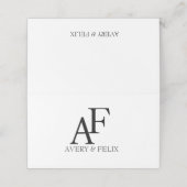 Weddenschap Monogram Black en White Elegant Guest (Buitenkant ongevouwen)