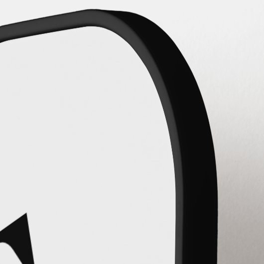 Weddenschap Monogram Black en White Elegant Guest Pickleball Paddle (Links Detail)