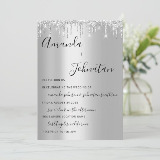 Weddenschap Monogram Black Silver Drijft grijs par Kaart (Staand voorkant)