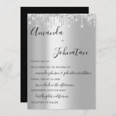 Weddenschap Monogram Black Silver Drijft grijs par Kaart (Voorkant / Achterkant)