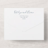 Weddenschap Monogram Crest Logo Klassieke uitnodig All In One Uitnodiging (Achterkant)