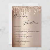 Weddenschap-monogram drift ongekend glitter Roos G Kaart (Voorkant)