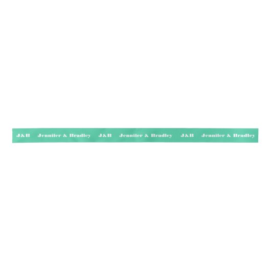 Weddenschap Monogram Elegant Jade White Personalis Lint (Voorkant)