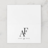 Weddenschap Monogram Elegant Simple Minimalist (Buitenkant ongevouwen)