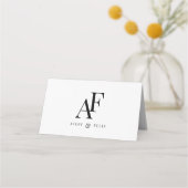 Weddenschap Monogram Elegant Simple Minimalist (Voorkant)