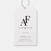 Weddenschap Monogram Elegant Simple Minimalist Cadeaulabel (Voorkant)