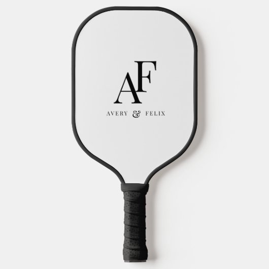 Weddenschap Monogram Elegant Simple Minimalist Pickleball Paddle (Voorkant)