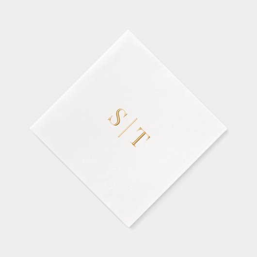 Weddenschap Monogram Folie Servetten (Rechts)