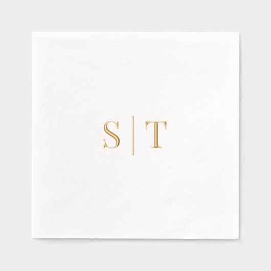 Weddenschap Monogram Folie Servetten (Voorkant)