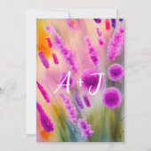 Weddenschap-monogram QR Code Meadow Paars Green Kaart (Achterkant)