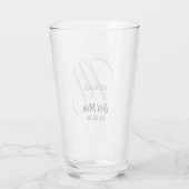 Weddenschap Monogram Typografie Best Man Glas (Achterkant)