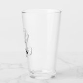 Weddenschap Monogram Typografie Best Man Glas (Links)
