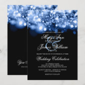 Weddenschap Mousserende lichten Sapphire Blue Kaart (Voorkant / Achterkant)