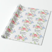 Weddenschap Names Fruit & Flowers Waterverf Roll Cadeaupapier (Uitgerold)