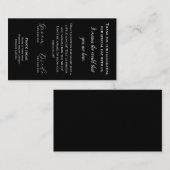 Weddenschap Napkin Invoegen Dank je creditcard Visitekaartje (Voorkant / Achterkant)